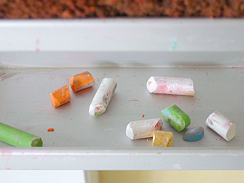 Pieces of chalk